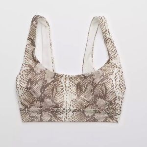 American Eagle snakeskin bikini top